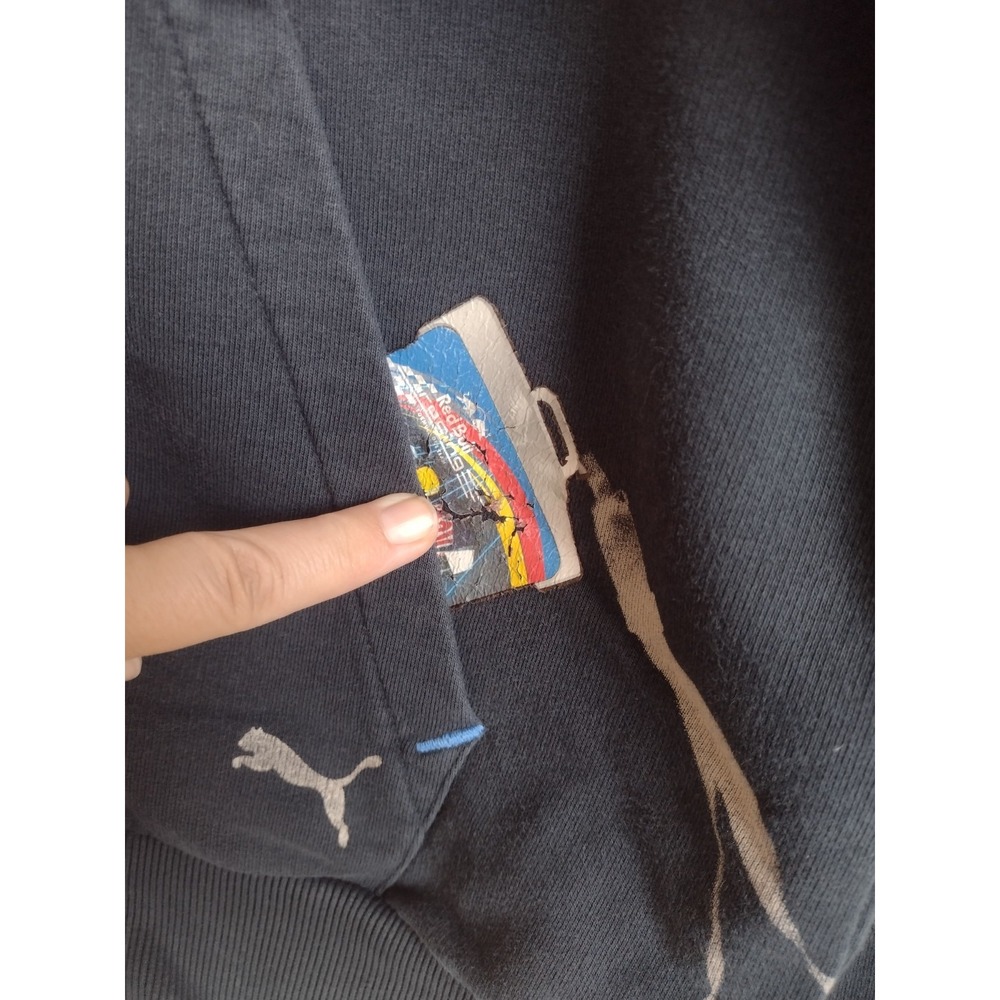 Red Bull Racing Puma Sweatshirt Jacket Full Zip Mens Sz M Blue Formula 1 F1 - Picture 4 of 9